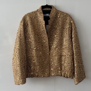 Zara Gold Sequin Blazer